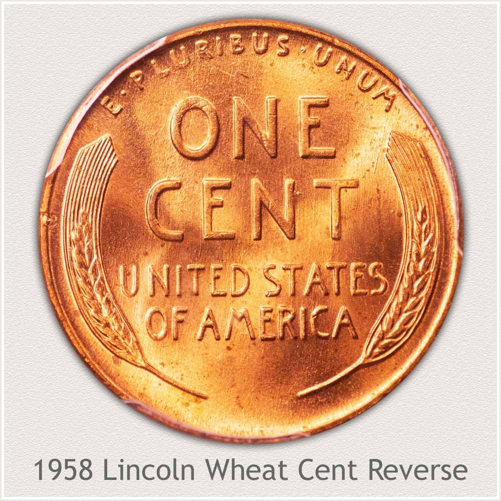 1958 wheat penny value chart